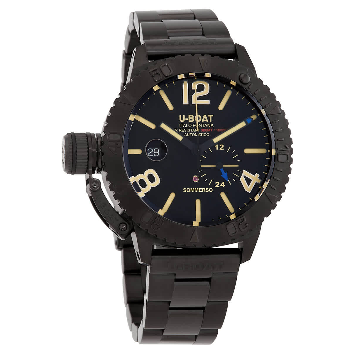 U-Boat Sommerso Automatic Black Dial Mens Watch 9015/MT