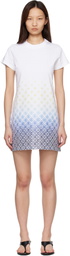 Casablanca White Gradient Monogram T‑Shirt Minidress