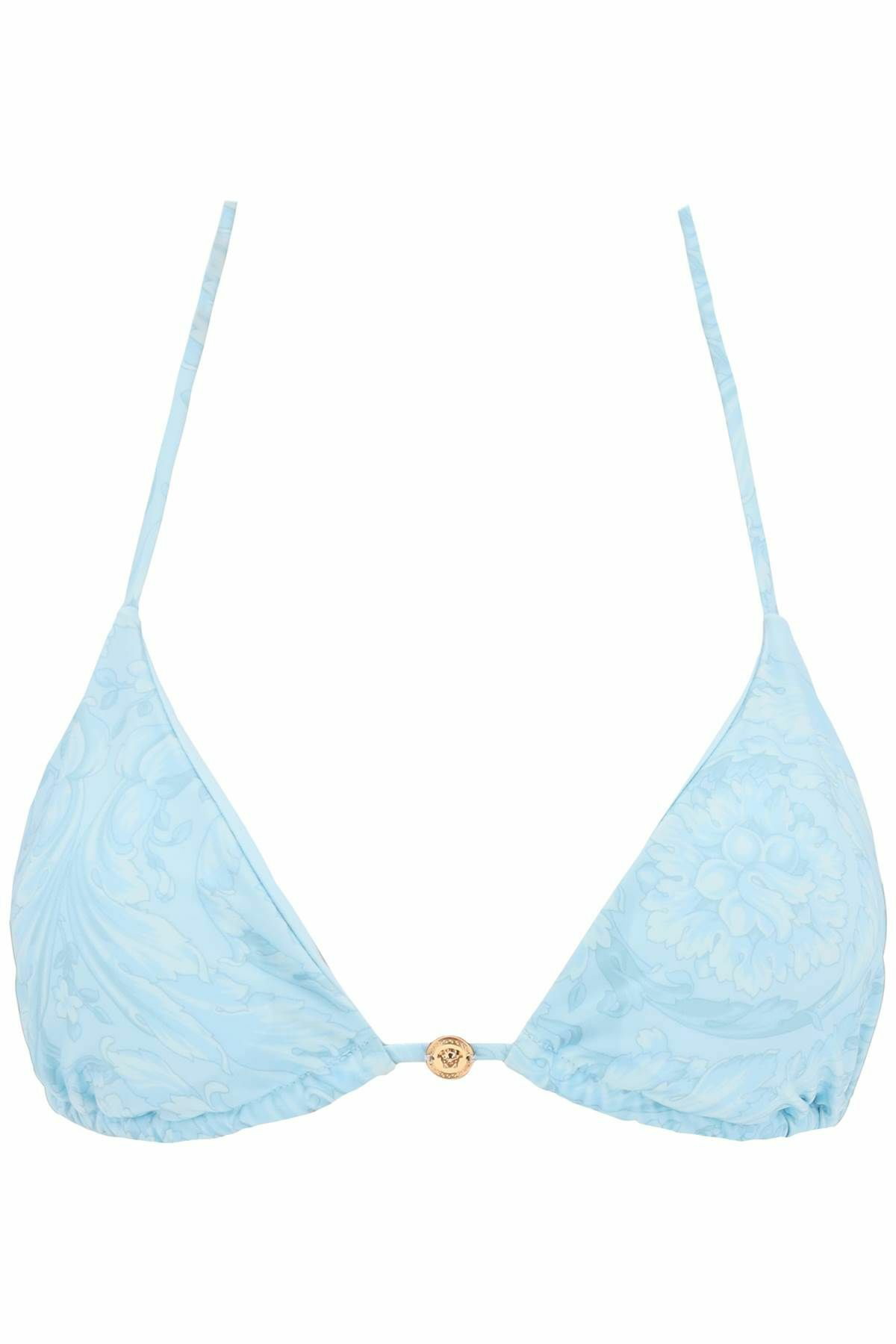 VERSACE baroque bikini top Light blue Versace