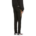 Amiri Black Leopard Half Track Broken Jeans