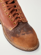 Visvim - Brigadier Distressed Lace-Up Leather Boots - Brown
