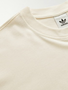 adidas Originals - Contempo Logo-Embroidered Organic Cotton-Jersey T-Shirt - Neutrals