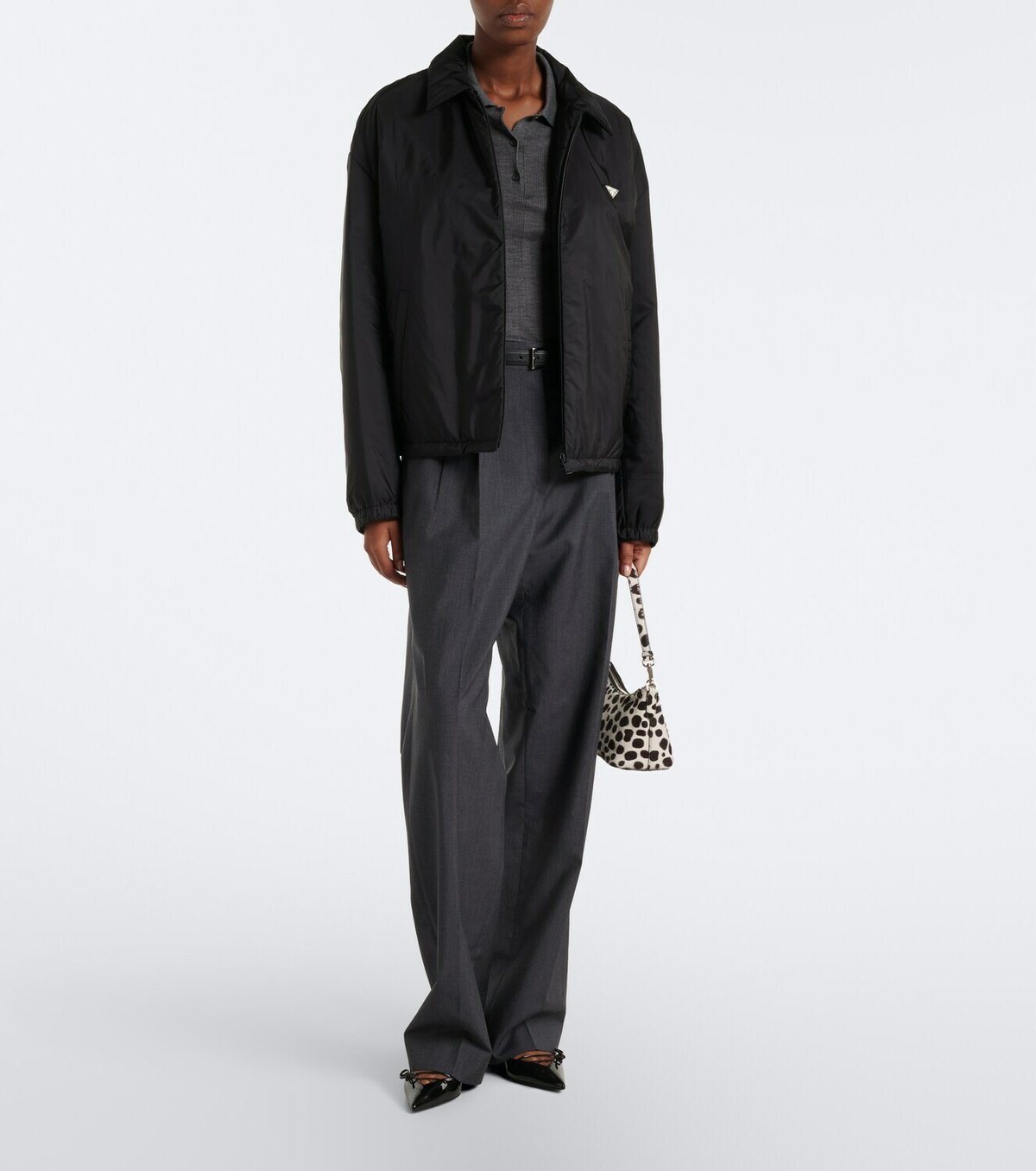 Prada Mini printed calf hair shoulder bag