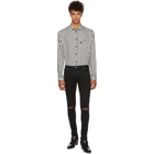 Balmain Black Destroyed Skinny Jeans