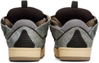Lanvin SSENSE Exclusive Blue Curb Denim Sneakers