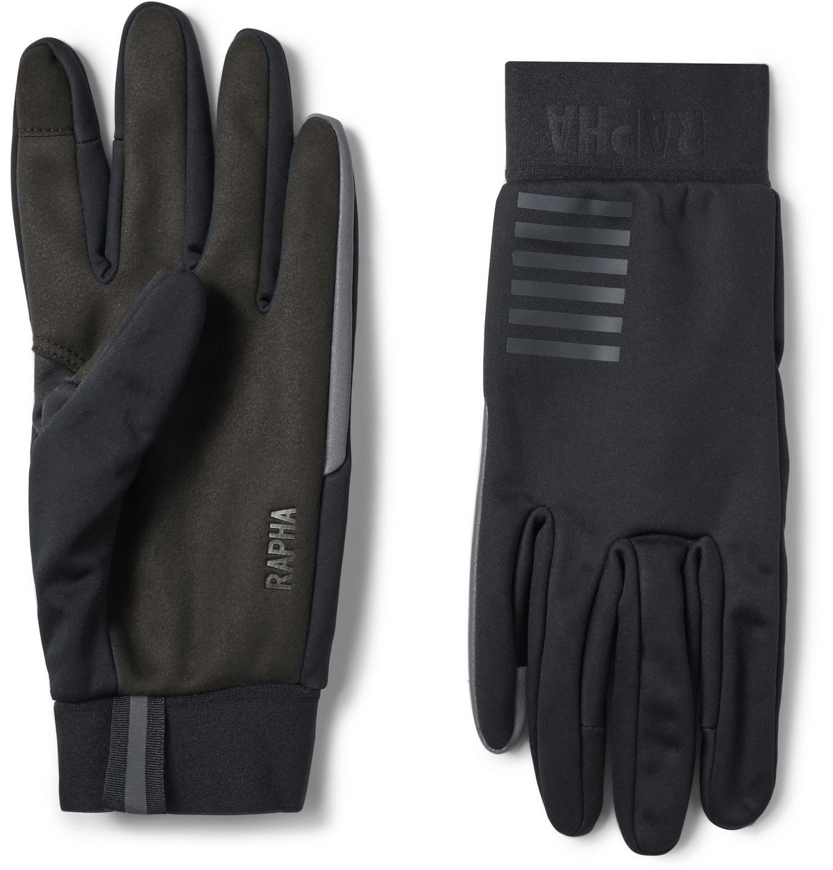 Rapha - Brevet Reflective-Trimmed Polartec Cycling Gloves - Black