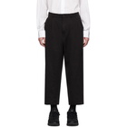 Comme des Garcons Homme Black Linen Twill Garment-Dyed Trousers