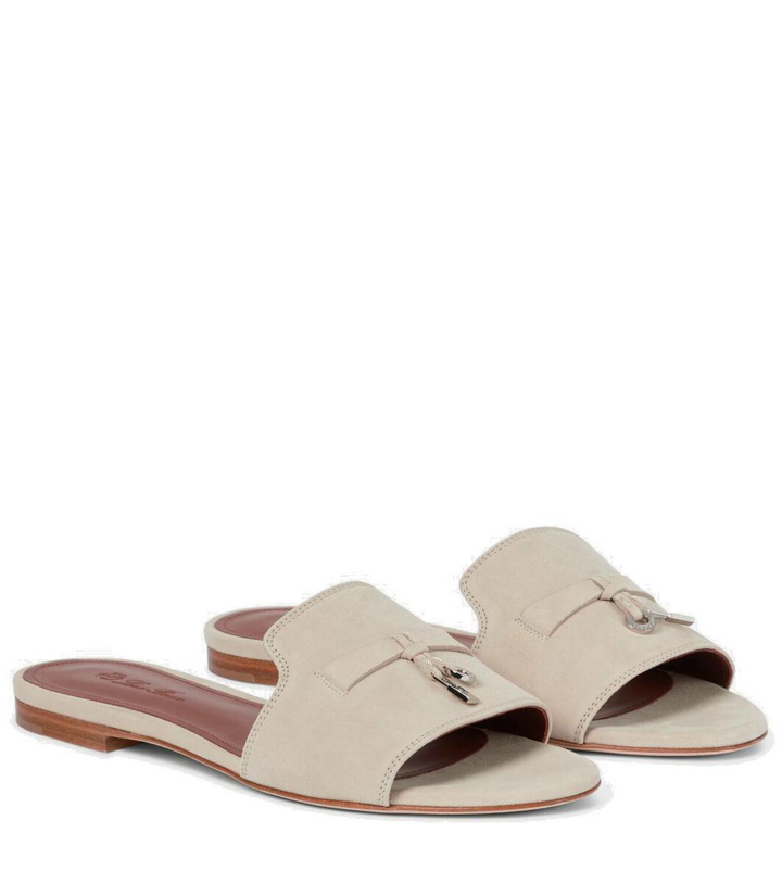 Photo: Loro Piana Summer Charms suede slides
