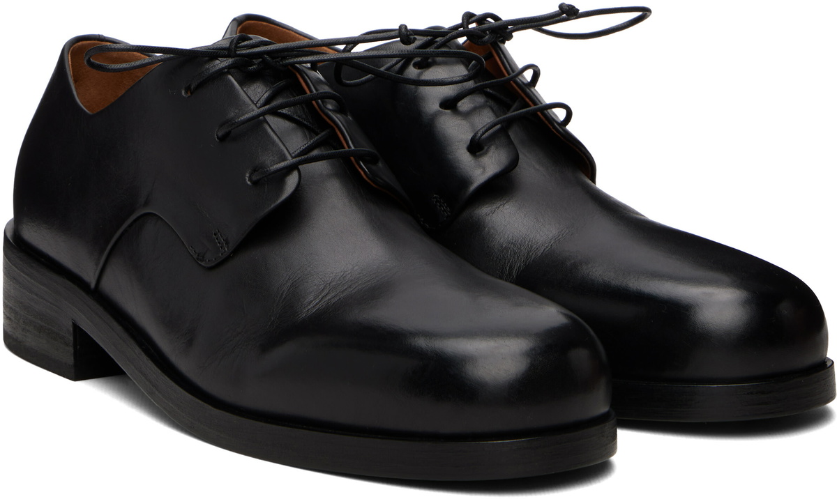 Marsèll Black Gnocco Soft Pebbled Leather Derbys