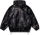 Still Kelly Black Hooded Leather Jacket