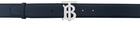 Burberry Navy Monogram Motif Belt