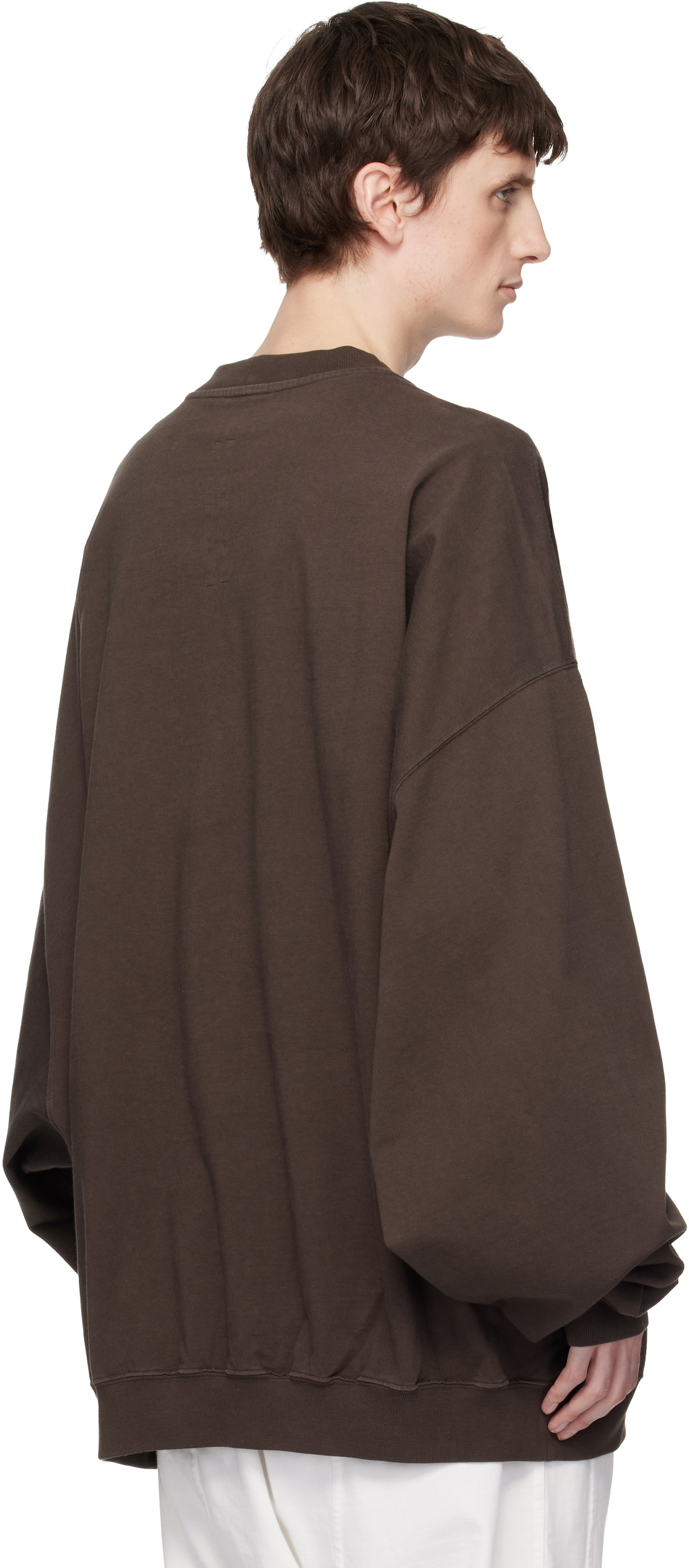 Rick Owens DRKSHDW Gray Temple Hun Crewneck Sweatshirt