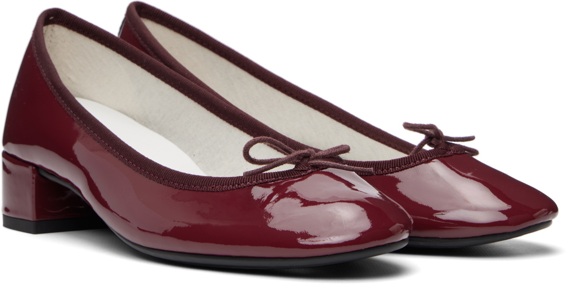 Repetto Burgundy Camille Rubber-Sole Heels