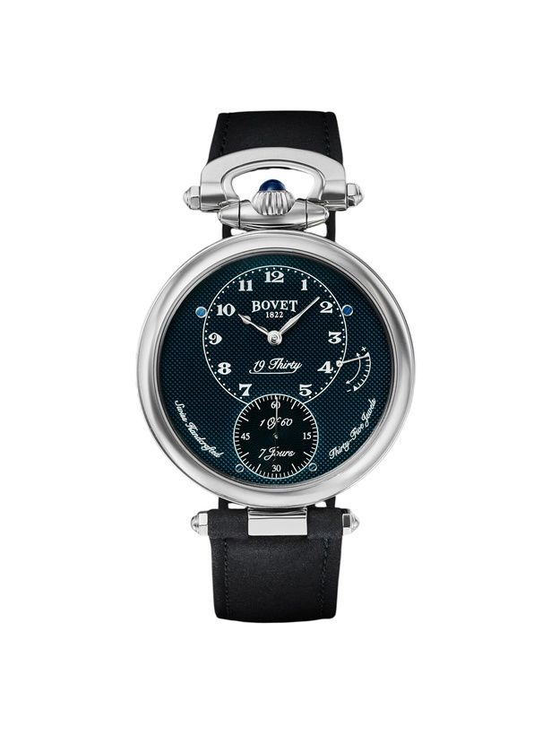 Photo: Bovet - 19Thirty Limited Edition Hand-Wound 42mm Stainless Steel and Leather Watch, Ref. No. NTS0108