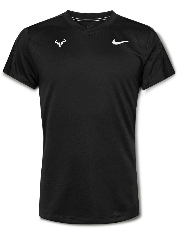 Photo: Nike Tennis - Rafa Challenger Recycled Dri-FIT Tennis T-Shirt - Black