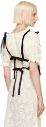Yuhan Wang Black French Lyon Lace Tank Top