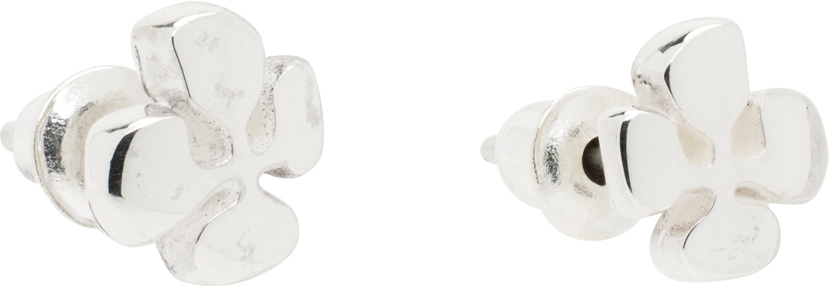MAPLE Silver Cross Stud Earrings