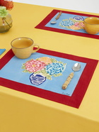 LISA CORTI Set Of 2 Blue Pot Sky Cotton Placemats