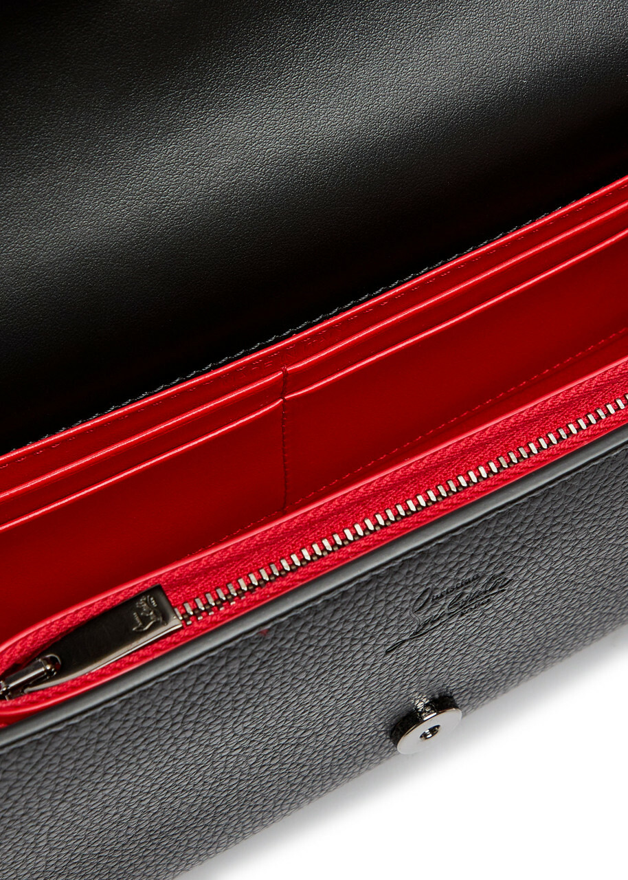 Christian Louboutin Paloma Embellished Leather Clutch - Black - One Size