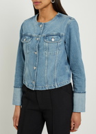 Paige Dean Panelled Denim Jacket Light Blue