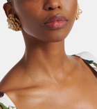 Dolce&Gabbana DG raffia-effect clip-on earrings