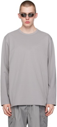 Y-3 Gray Premium Long Sleeve T-Shirt