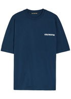 Cole Buxton Logo-print Cotton T-shirt Navy