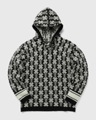 C.P. Company Wool Jacquard Logo Hooded Knit Black/White - Mens - Pullovers