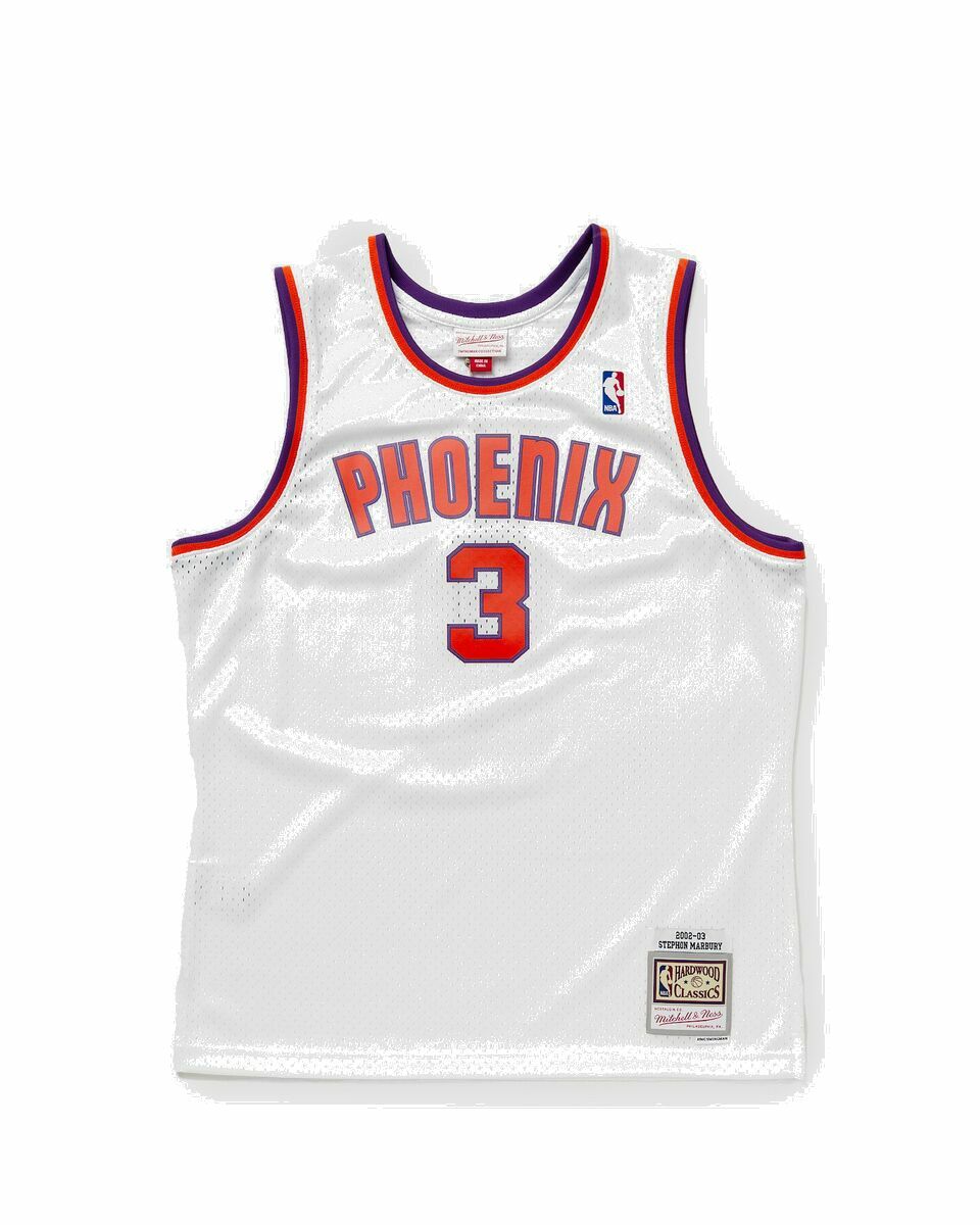 Photo: Mitchell & Ness Nba Swingman Jersey Phoenix Suns Alternate 2002 03 Stephon Marbury #3 White - Mens - Jerseys