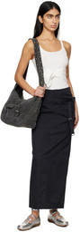 OPEN YY Black Layered Maxi Skirt