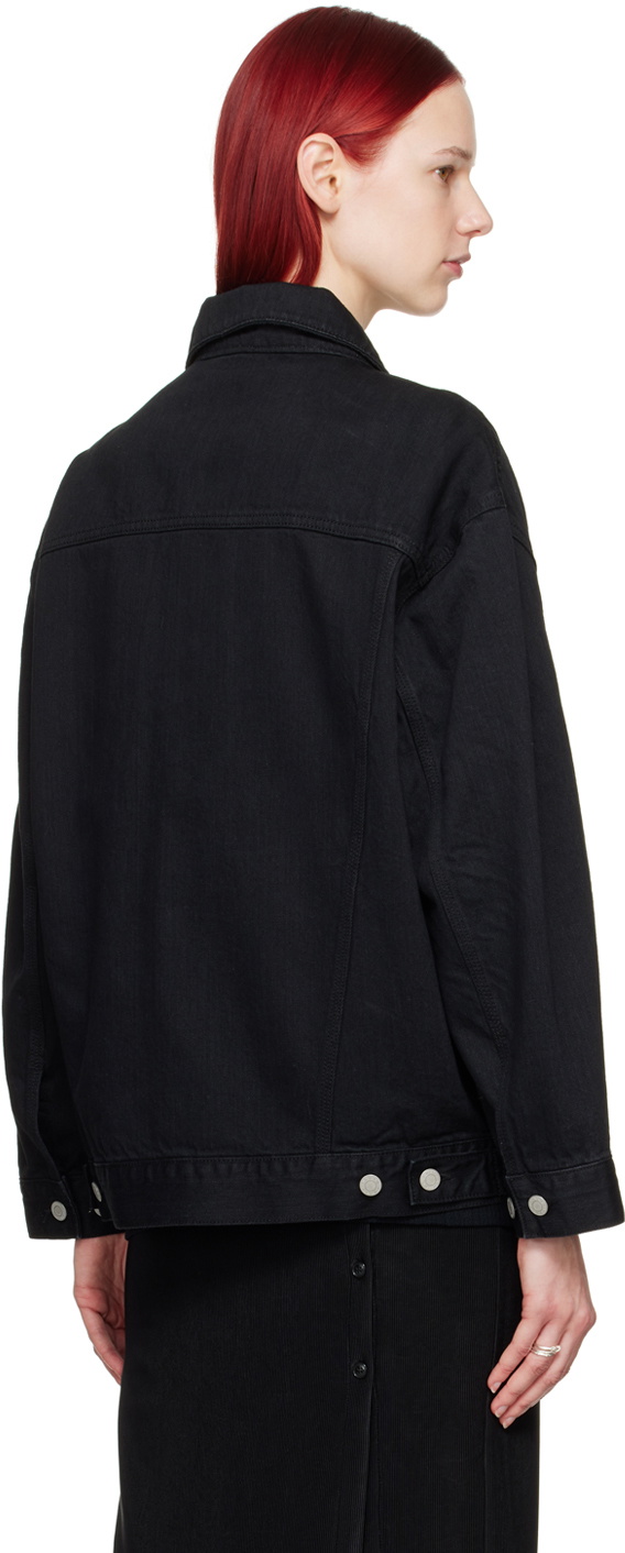 Youth Black Oversized Denim Jacket