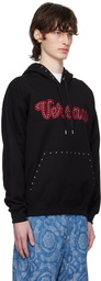 Versace Black Studded Varsity Hoodie