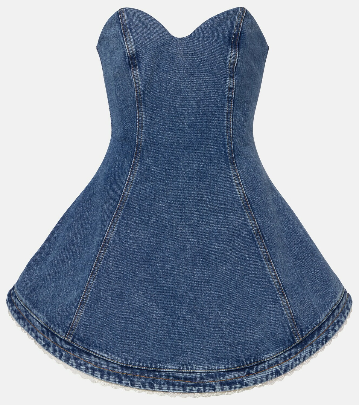 Magda Butrym Denim bustier dress