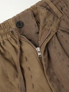 Kardo - Milo Bandhani Straight-Leg Embroidered Cotton Drawstring Shorts - Brown