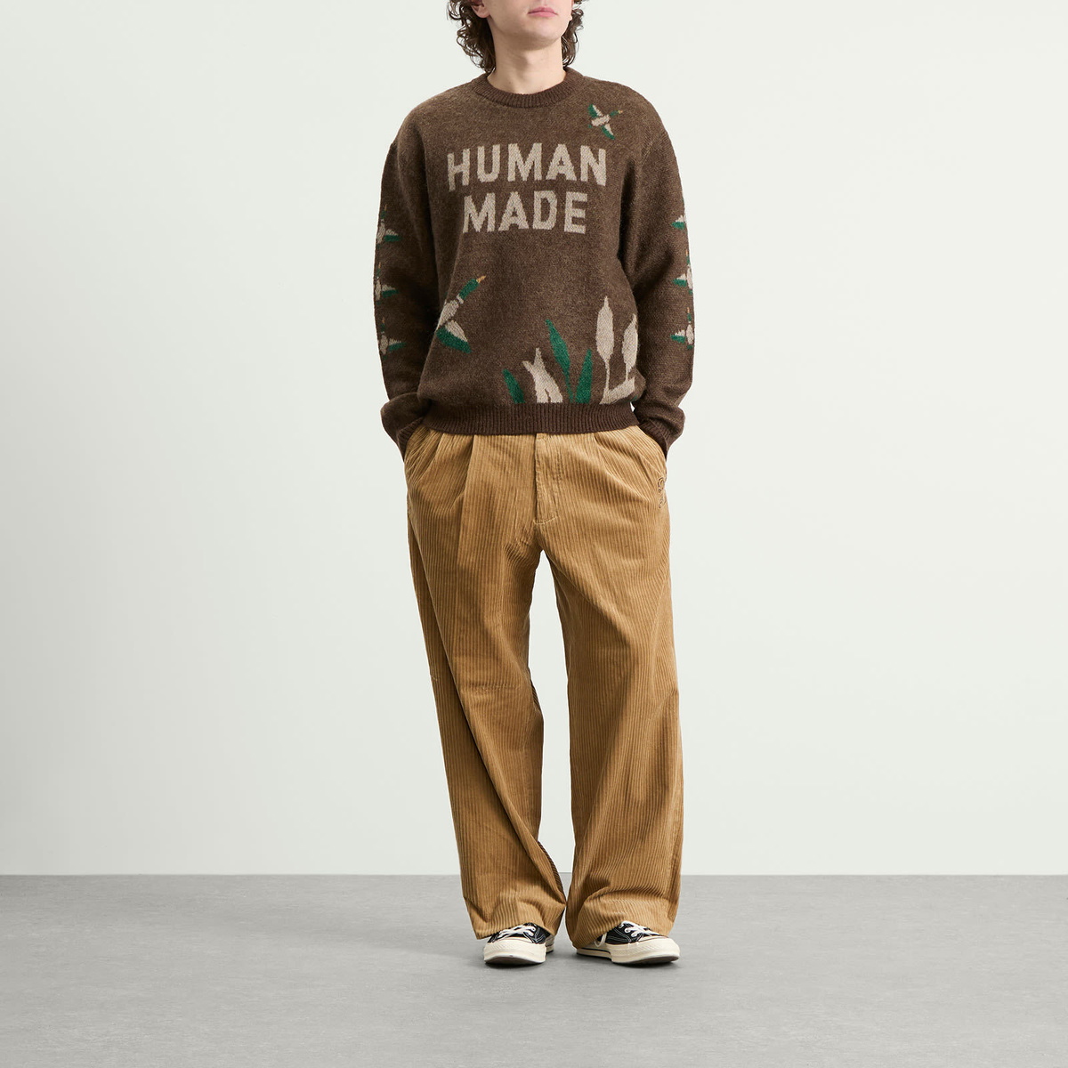 Human Made Men's Graphic Knit Sweater in Brown