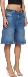 Diesel Blue Clean-Washed Denim Shorts