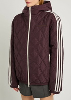 Adidas X Wales Bonner Quilted Hooded Taffeta Jacket Maroon