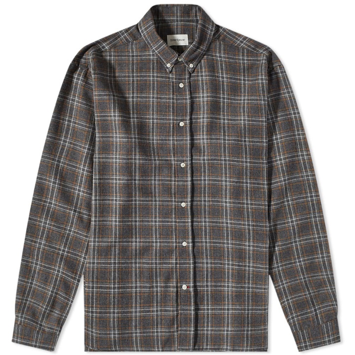 Photo: Oliver Spencer Men's Check Brook Button Down Shirt in Charcoal Check