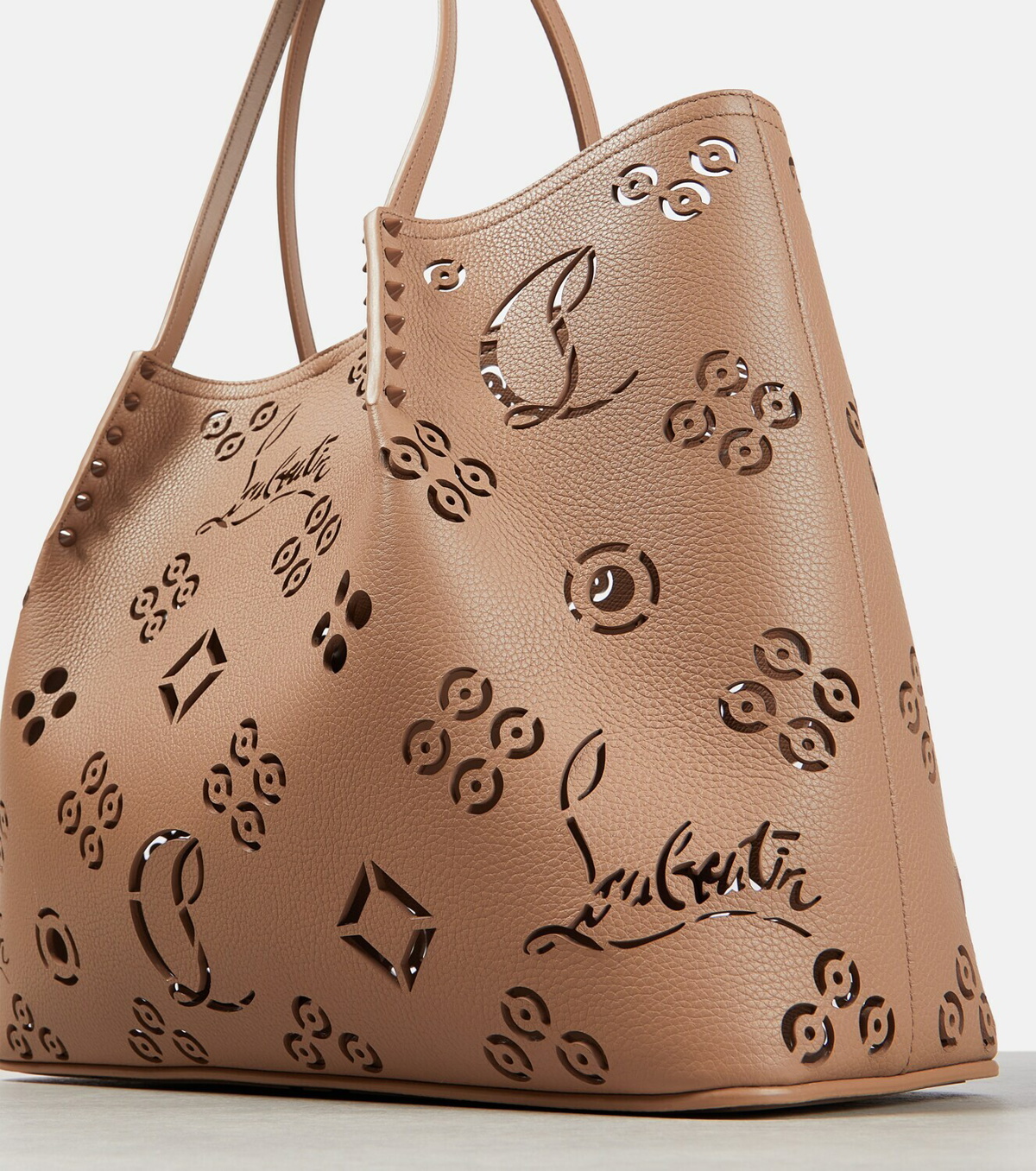 Cabarock Perforated Tote Bag in Brown - Christian Louboutin