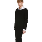 Random Identities Black Ribbed Sweater Dress