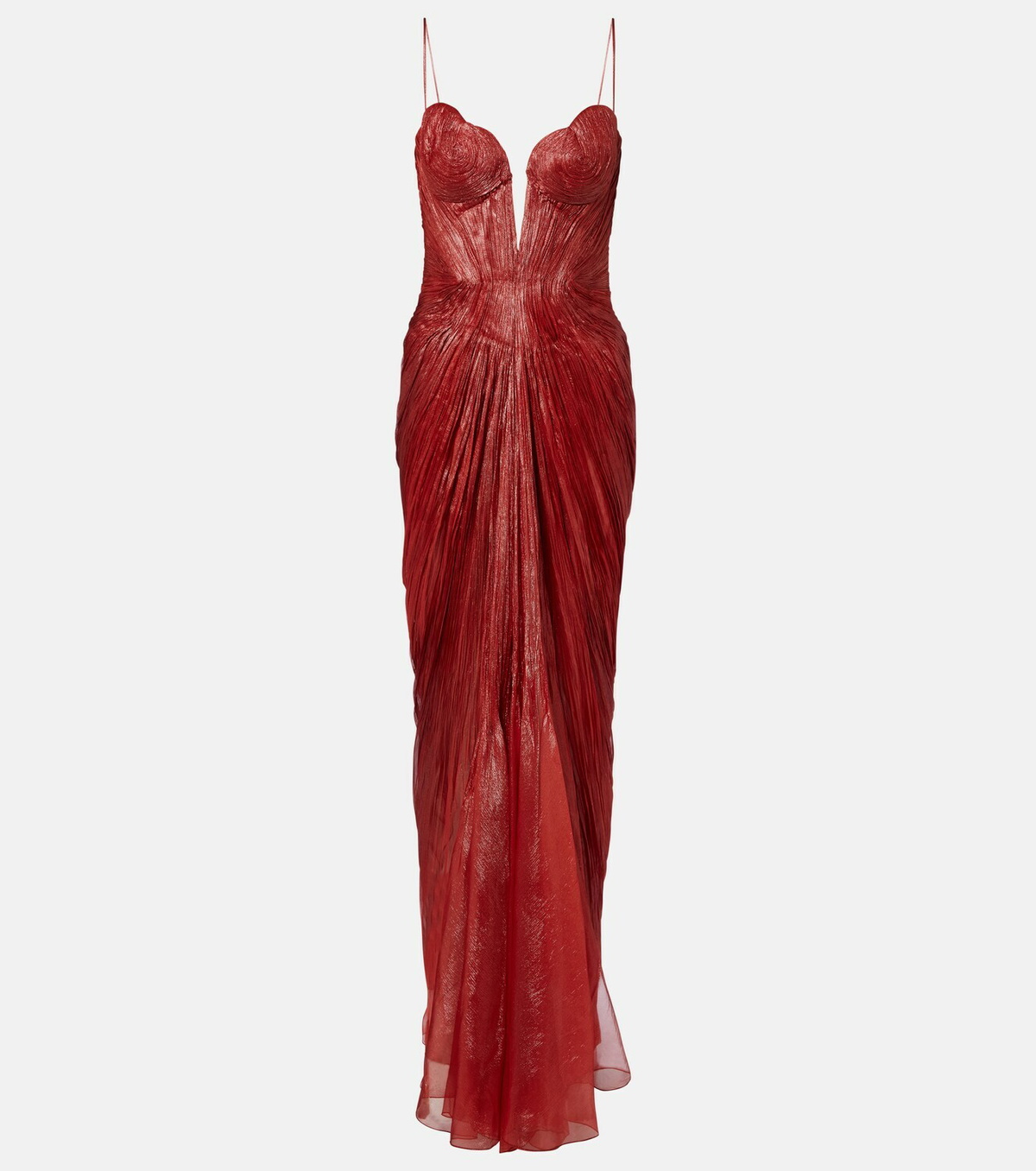 Maria Lucia Hohan Cecilia draped silk muslin bustier gown