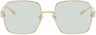 Gucci Gold Square Sunglasses