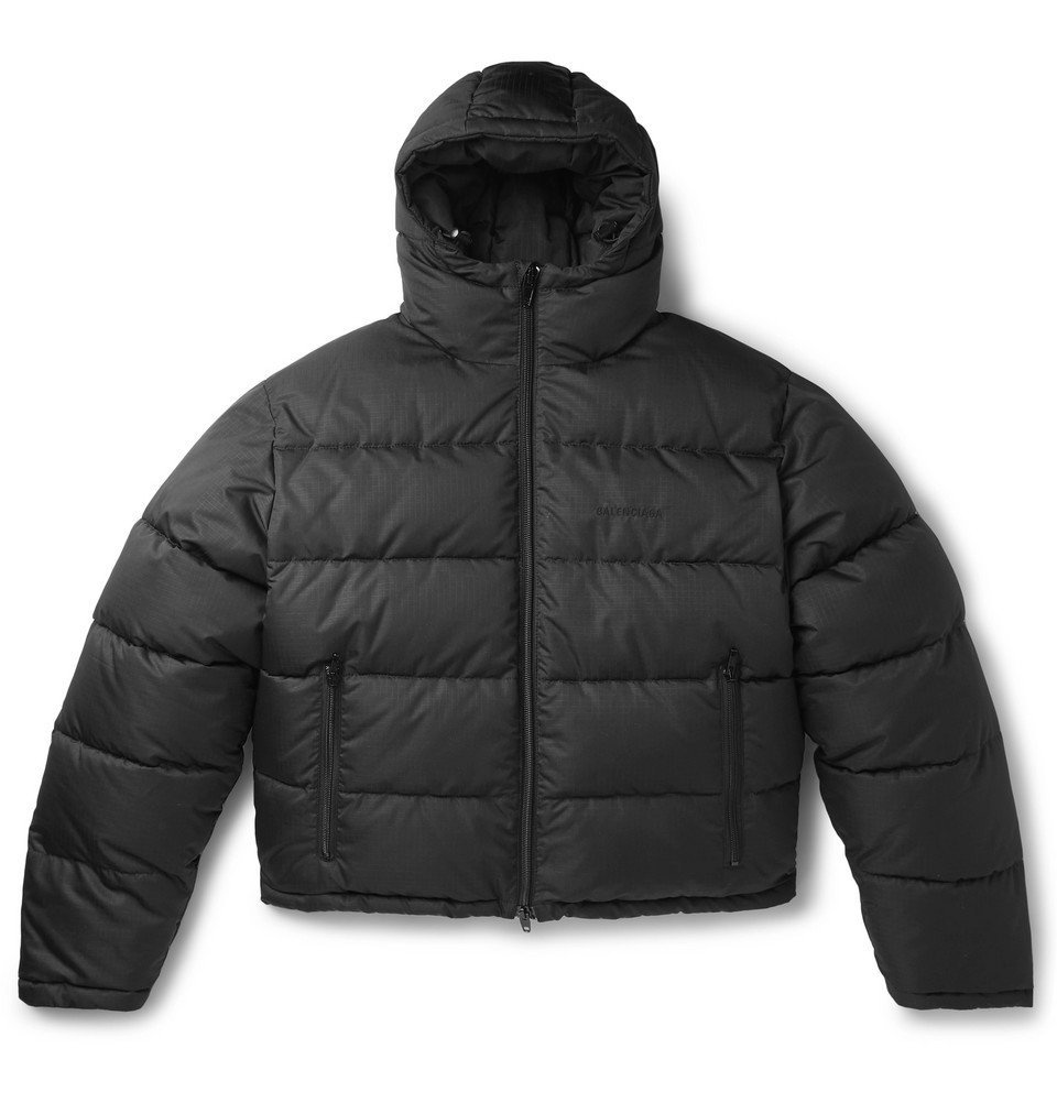 Balenciaga - Slim-Fit Quilted Ripstop Hooded Jacket - Men - Black Balenciaga