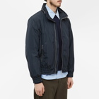 Dries Van Noten Men's Printed Hood Windbreaker in Navy