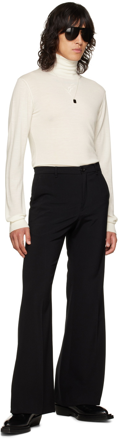 LU'U DAN White Embroidered Turtleneck