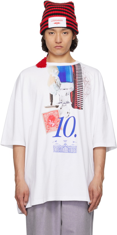 Photo: Charles Jeffrey LOVERBOY White Oversized '10' Year T-shirt
