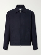 Frescobol Carioca - Tomas Cotton and Linen-Blend Blouson Jacket - Blue