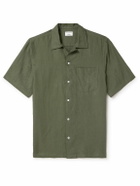 Kingsman - Drake's Convertible-Collar Linen Shirt - Green