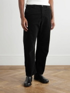 Nili Lotan - Carpenter Cropped Straight-Leg Cotton-Blend Corduroy Trousers - Black