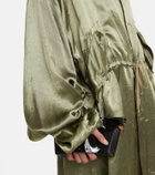 Maison Margiela Hooded satin midi parka dress